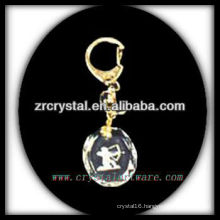 LED crystal keychain with 3D laser engraved image inside and blank crystal keychain G028